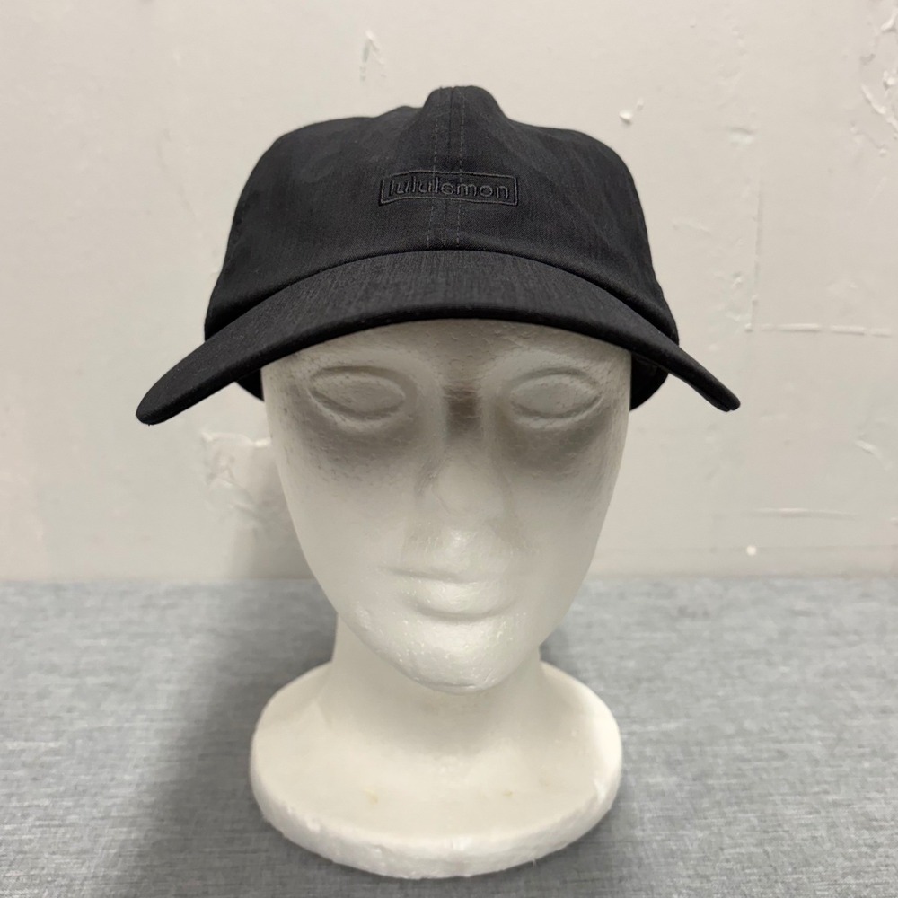 Lululemon Ball Cap Women OS Black Baller Hat Adjustable Strap Logo Lightweight